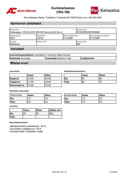 Volkswagen ID.4 vaihtoauto