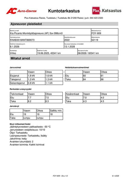 Kia Picanto vaihtoauto