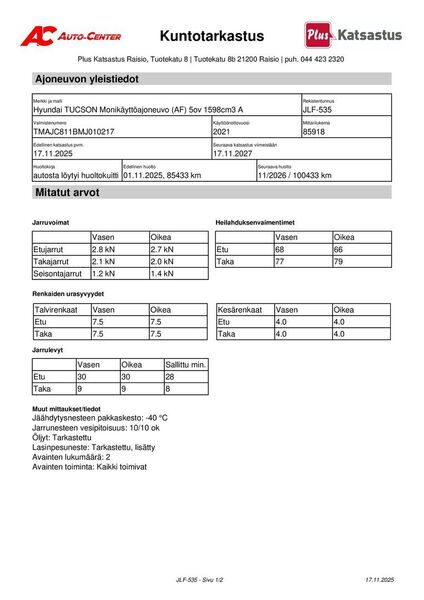 Hyundai Tucson vaihtoauto