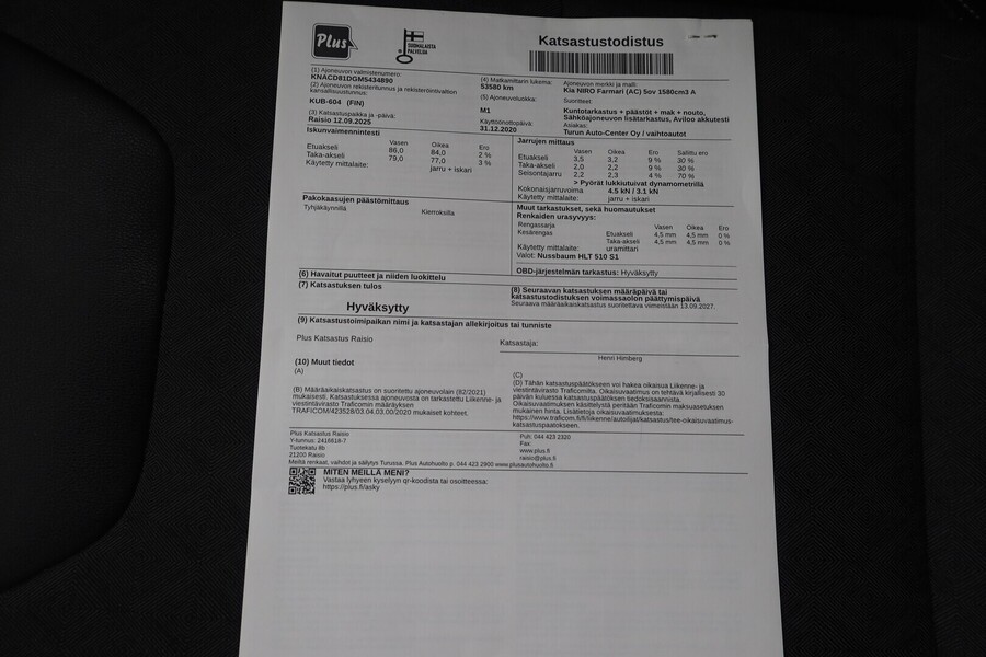 Kia Niro plug-in vaihtoauto