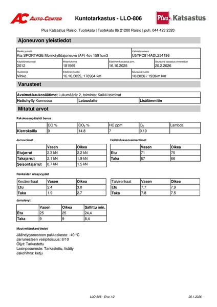 Kia Sportage vaihtoauto