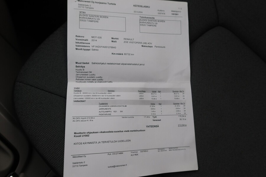 Renault Zoe vaihtoauto