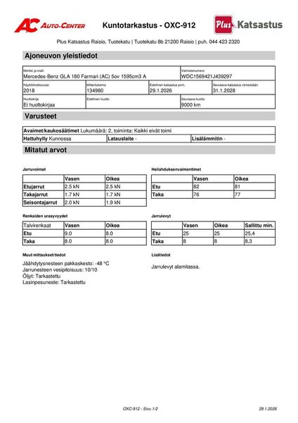 Mercedes-Benz GLA vaihtoauto