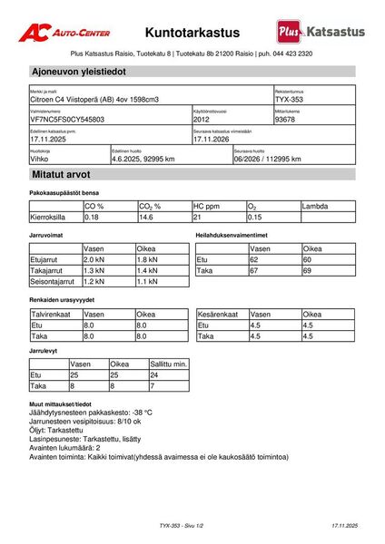 Citroën C4 vaihtoauto