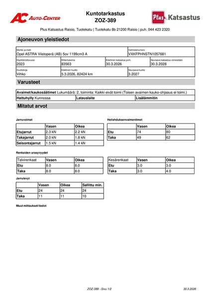 Opel Astra vaihtoauto