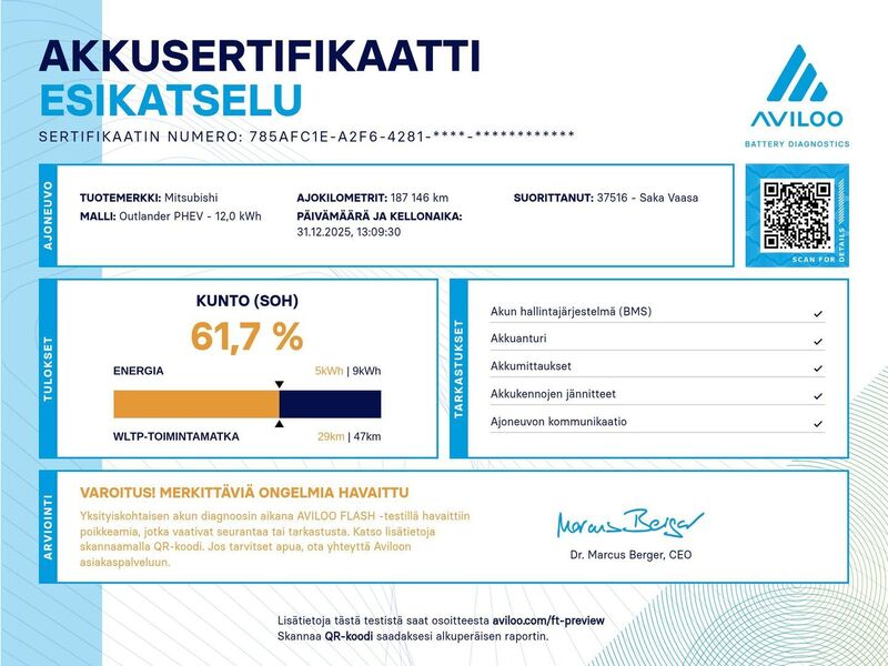 Mitsubishi Outlander PHEV vaihtoauto