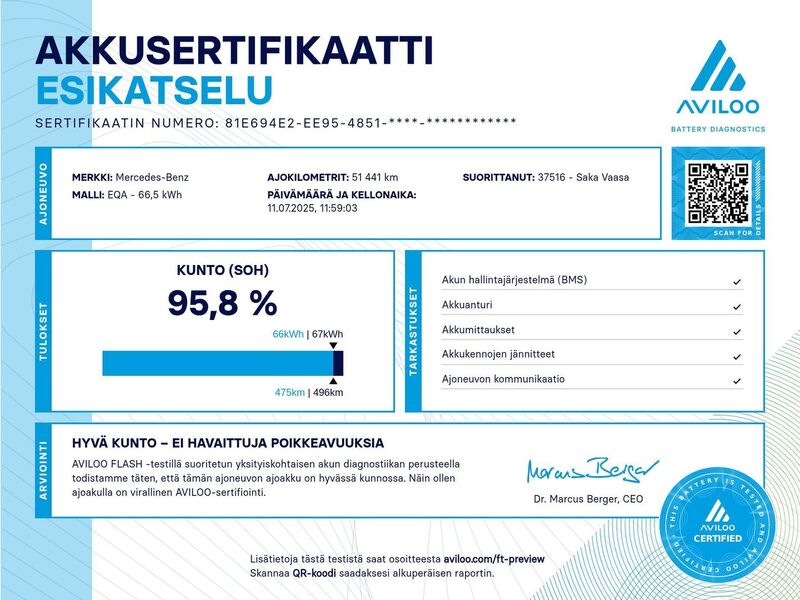 Mercedes-Benz EQA vaihtoauto