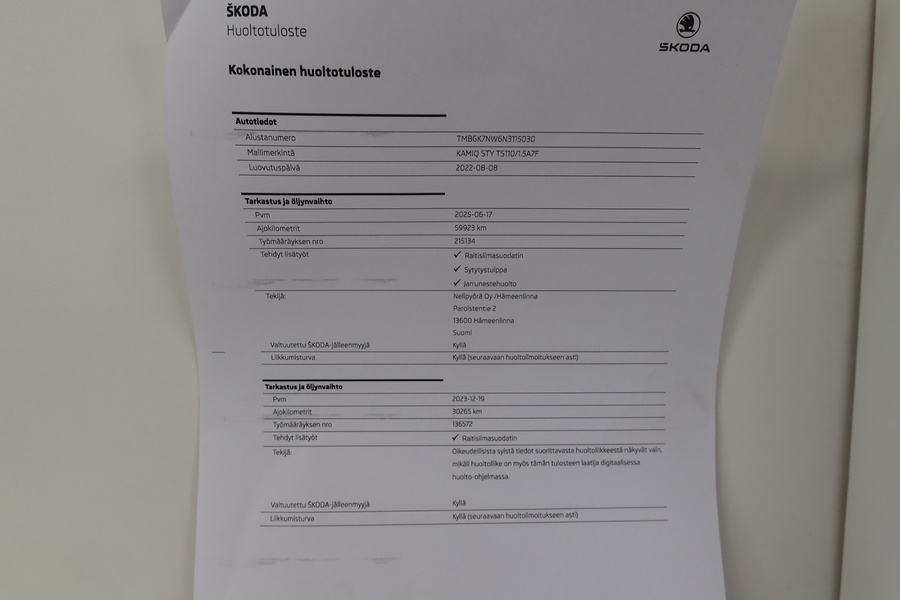 Skoda Kamiq vaihtoauto