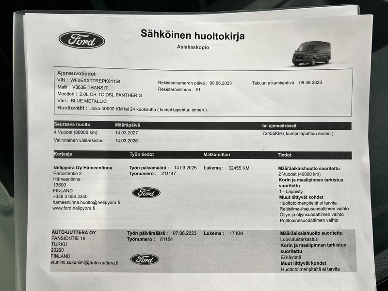 Ford Transit vaihtoauto