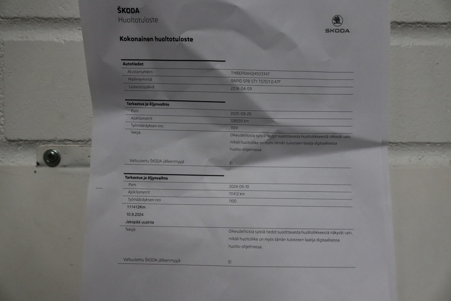 Skoda Rapid vaihtoauto