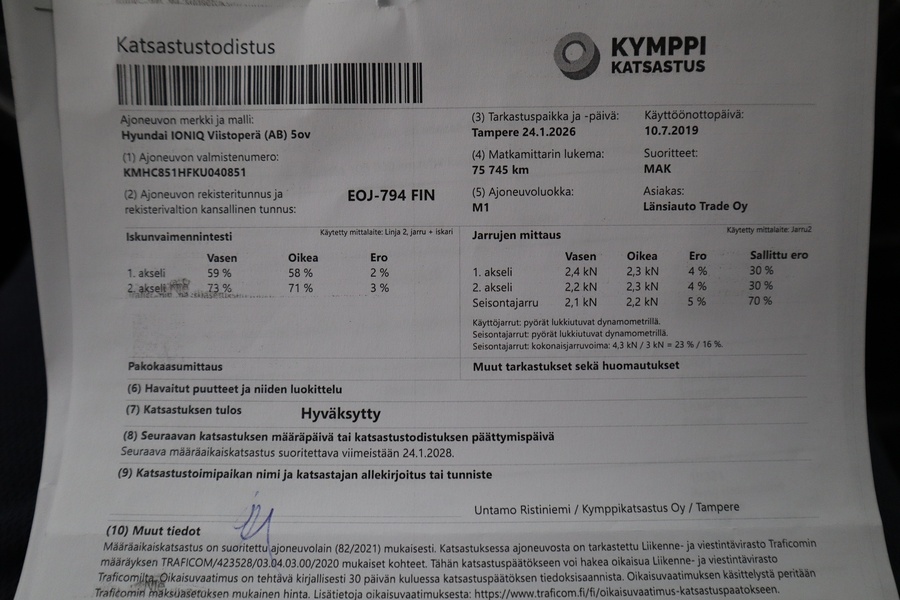 Hyundai IONIQ electric vaihtoauto