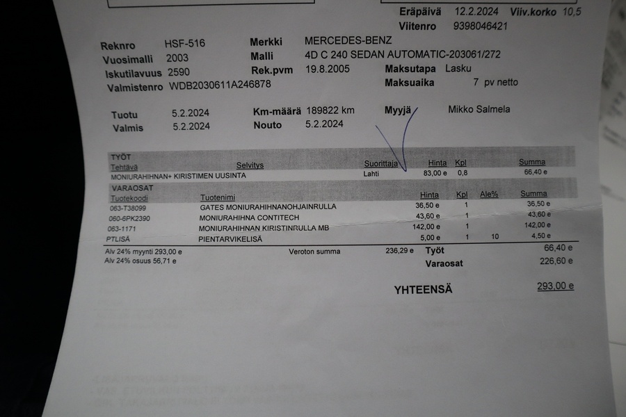 Mercedes-Benz C vaihtoauto