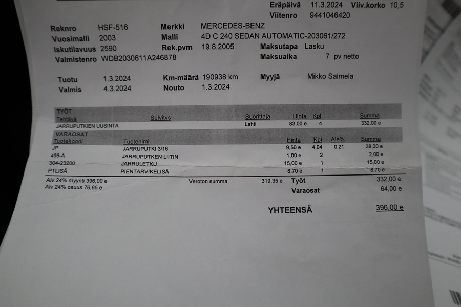 Mercedes-Benz C vaihtoauto