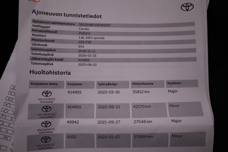 Toyota Corolla vaihtoauto