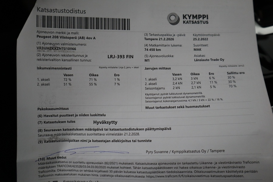 Peugeot e-208 vaihtoauto