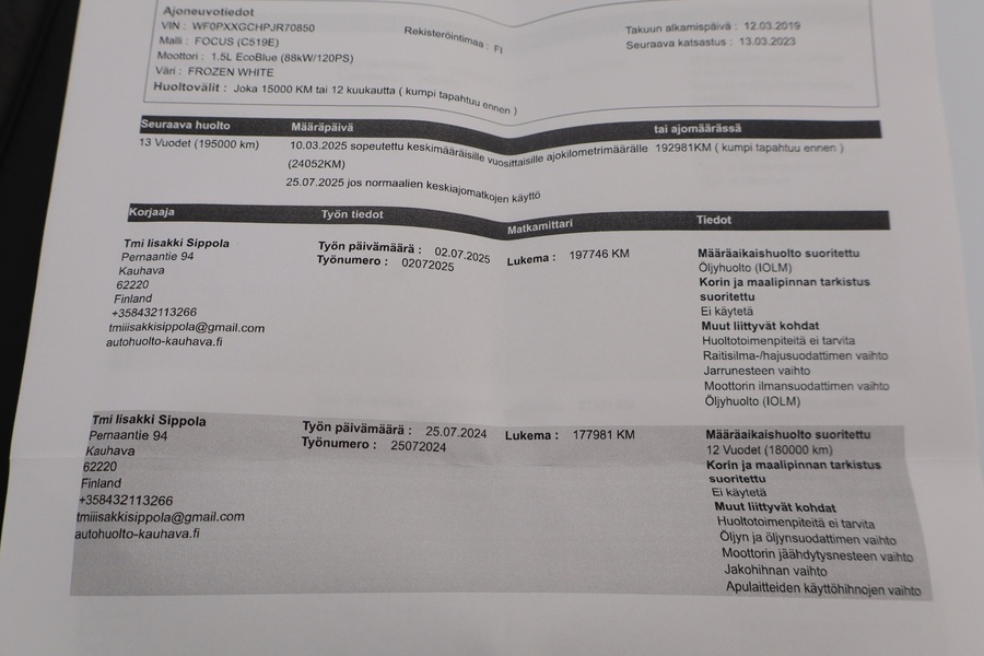 Ford Focus vaihtoauto