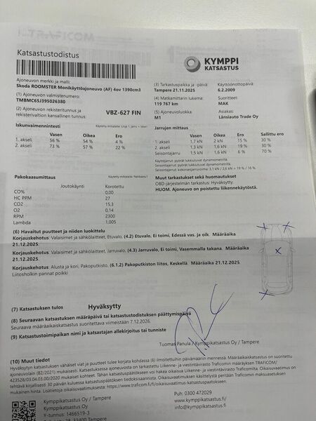 Skoda Roomster vaihtoauto