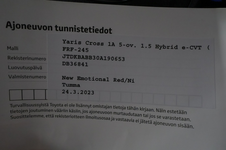 Toyota Yaris Cross vaihtoauto