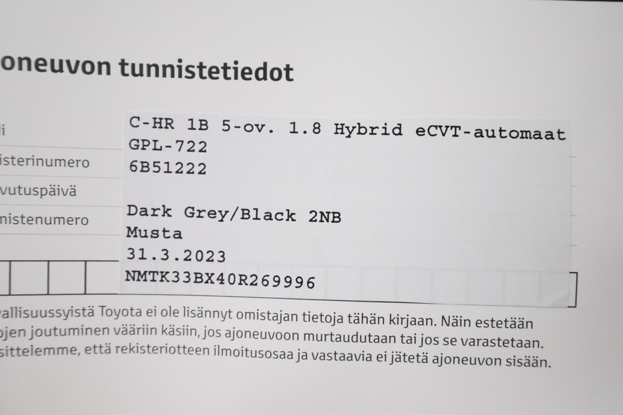 Toyota C-HR vaihtoauto