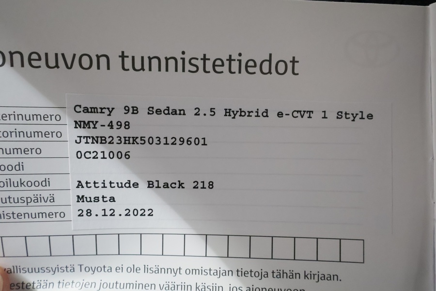 Toyota Camry vaihtoauto