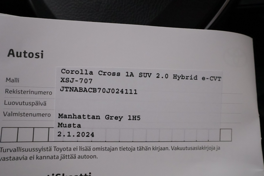 Toyota Corolla Cross vaihtoauto