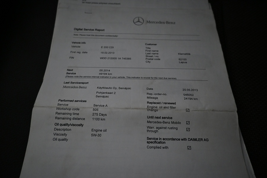 Mercedes-Benz E vaihtoauto