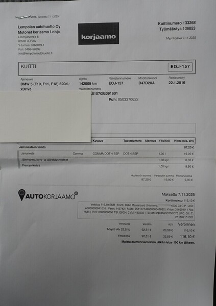 BMW 520 vaihtoauto