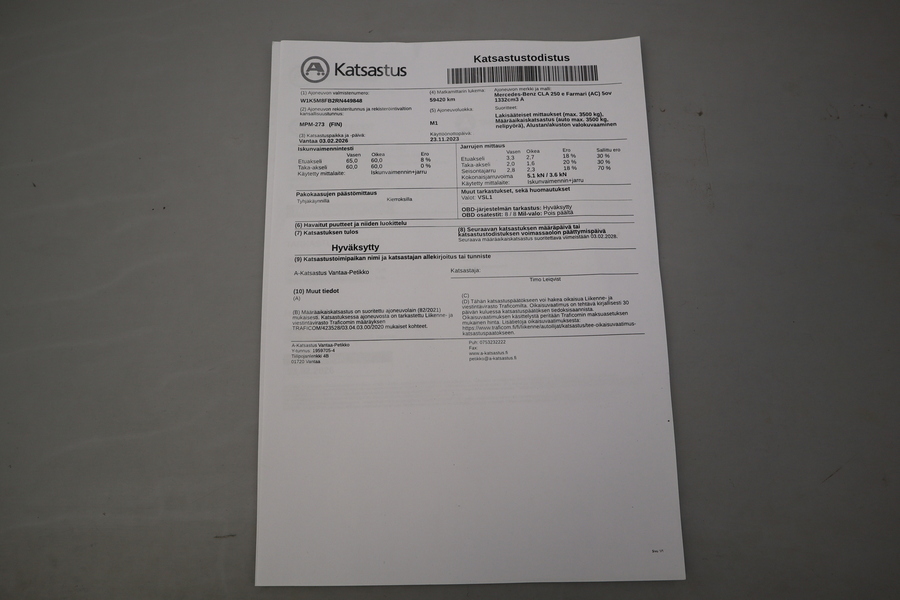 Mercedes-Benz CLA-sarja vaihtoauto