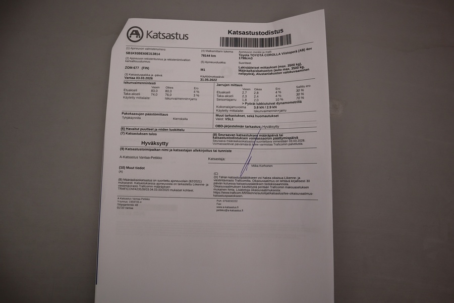 Toyota Corolla vaihtoauto