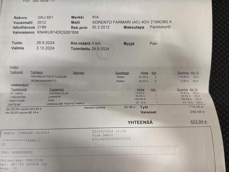 Kia Sorento vaihtoauto