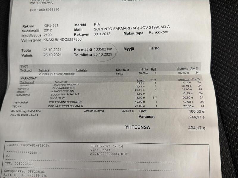 Kia Sorento vaihtoauto