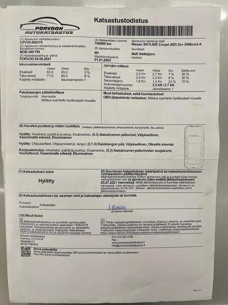 Nissan Skyline vaihtoauto