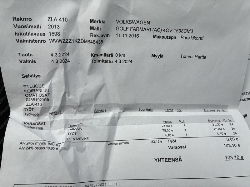 Volkswagen Golf vaihtoauto