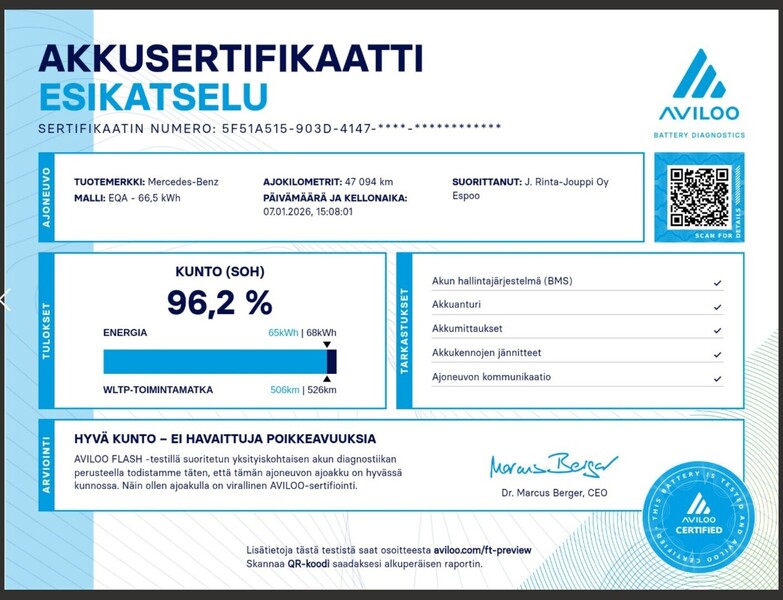 Mercedes-Benz EQA vaihtoauto