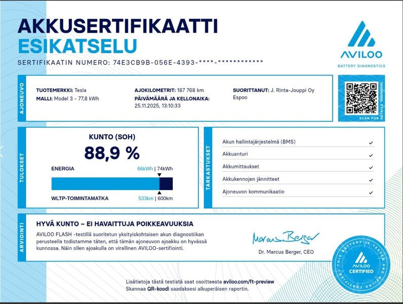 Tesla Model 3 vaihtoauto