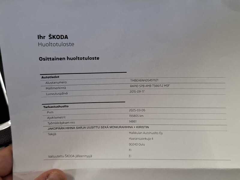 Skoda Rapid vaihtoauto