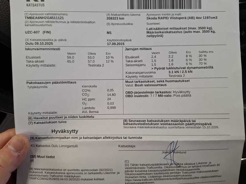 Skoda Rapid vaihtoauto