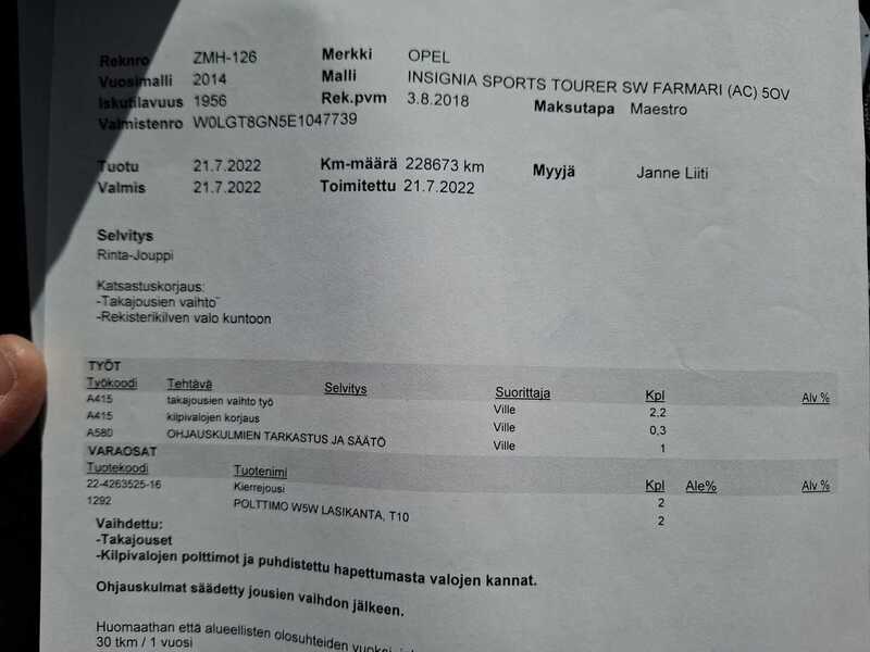 Opel Insignia vaihtoauto