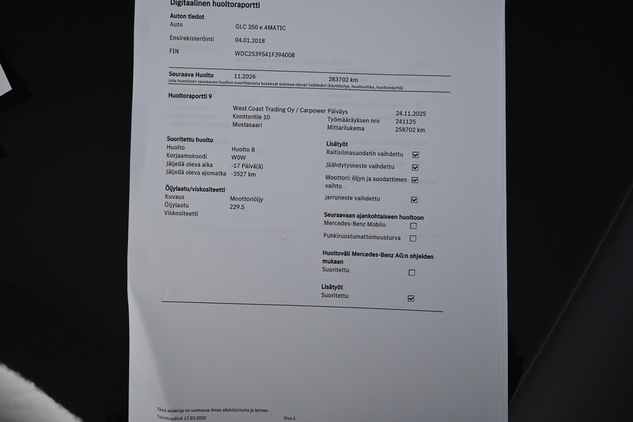 Mercedes-Benz GLC vaihtoauto