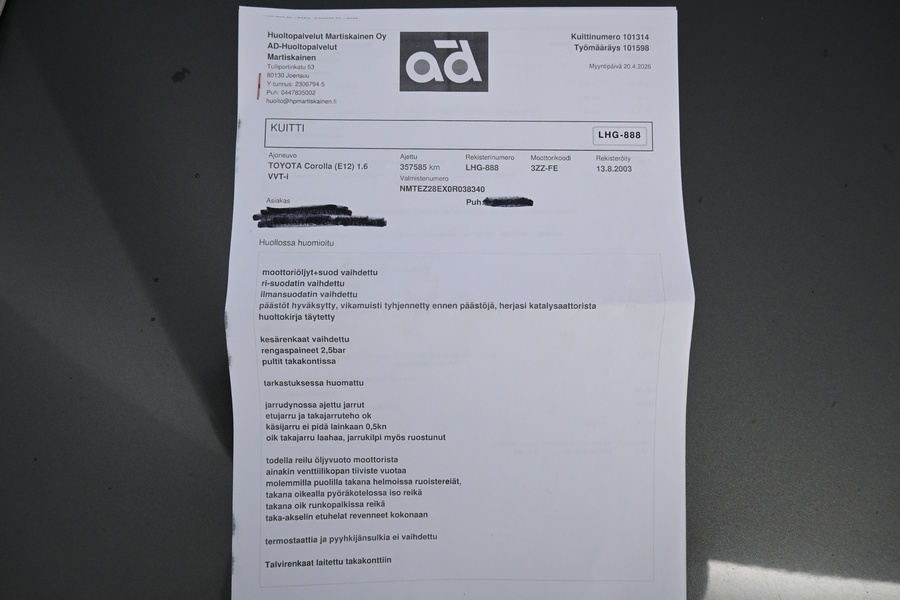 Toyota Corolla vaihtoauto