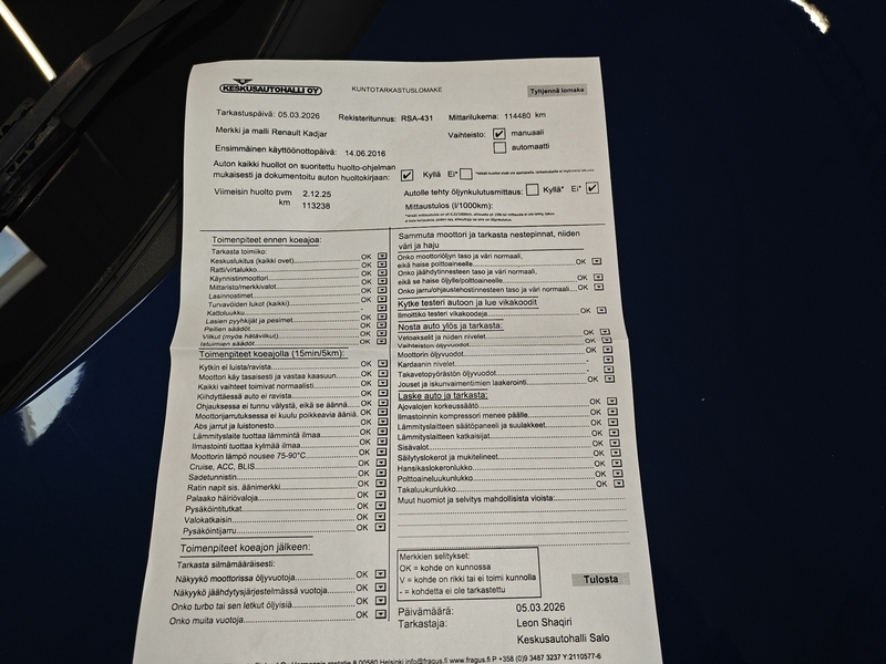 Renault Kadjar vaihtoauto