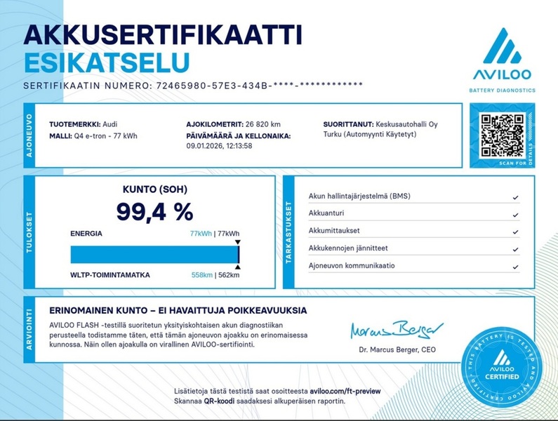 Audi Q4 e-tron vaihtoauto