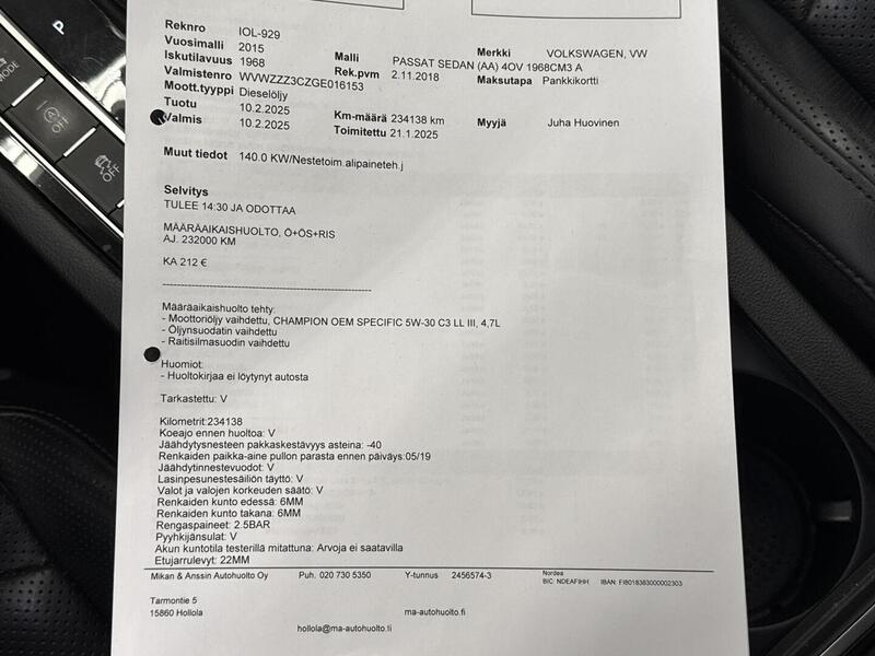 Volkswagen Passat vaihtoauto