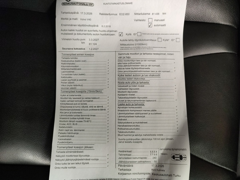 Volvo V40 vaihtoauto