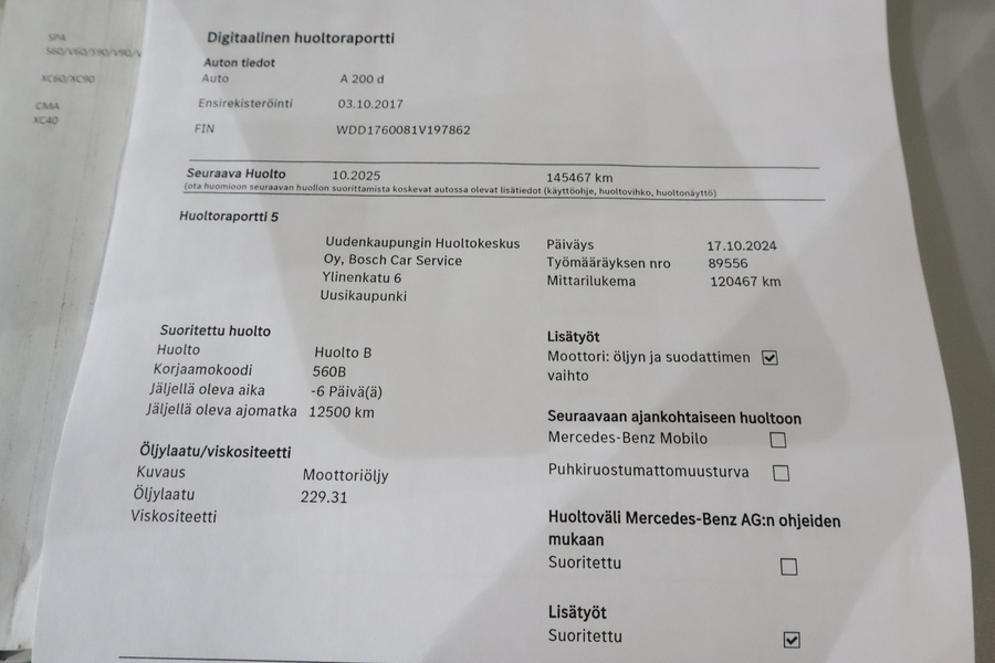 Mercedes-Benz A vaihtoauto