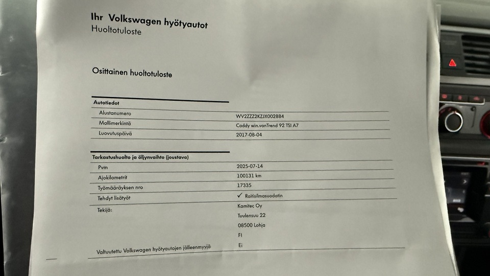 Volkswagen Caddy vaihtoauto