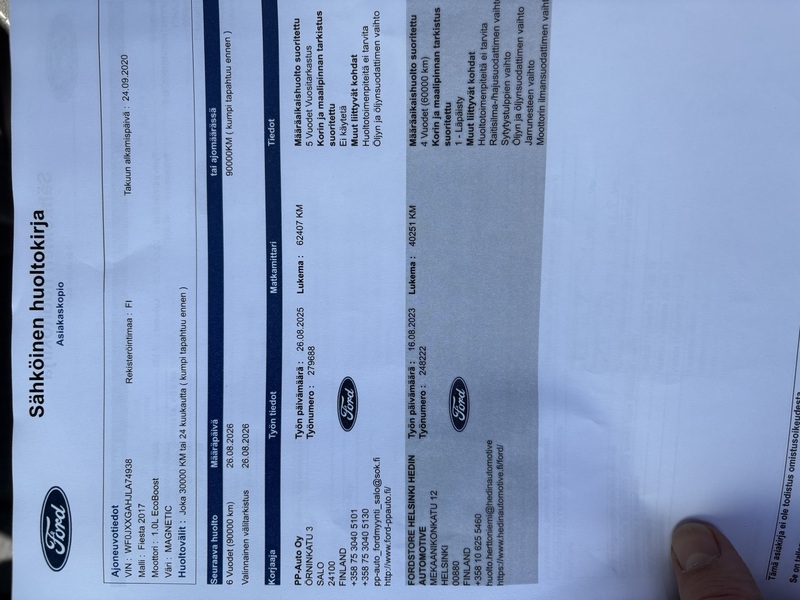 Ford Fiesta vaihtoauto