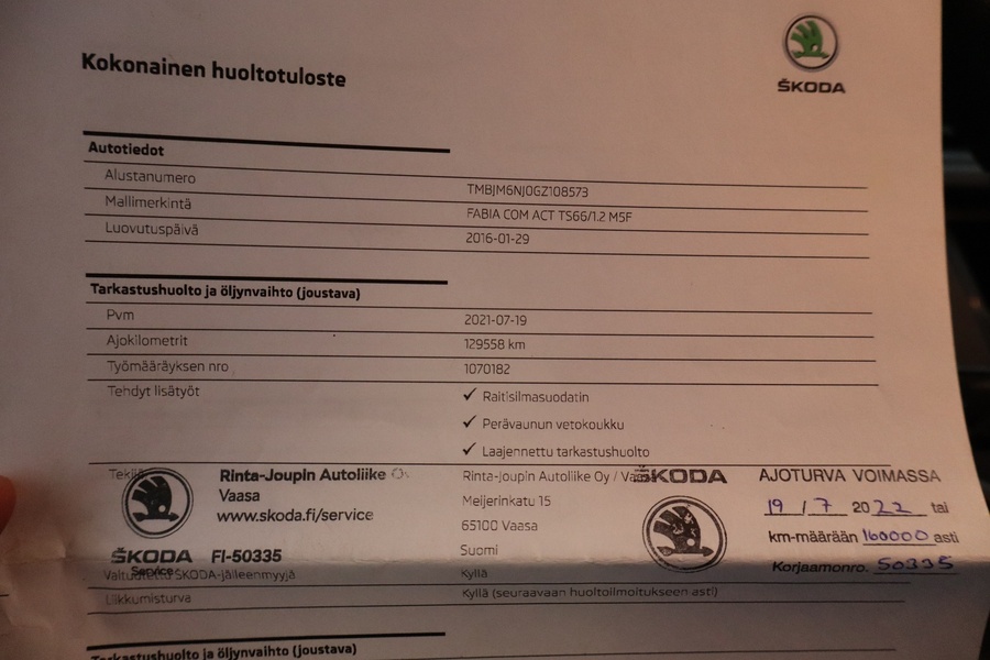 Skoda Fabia vaihtoauto