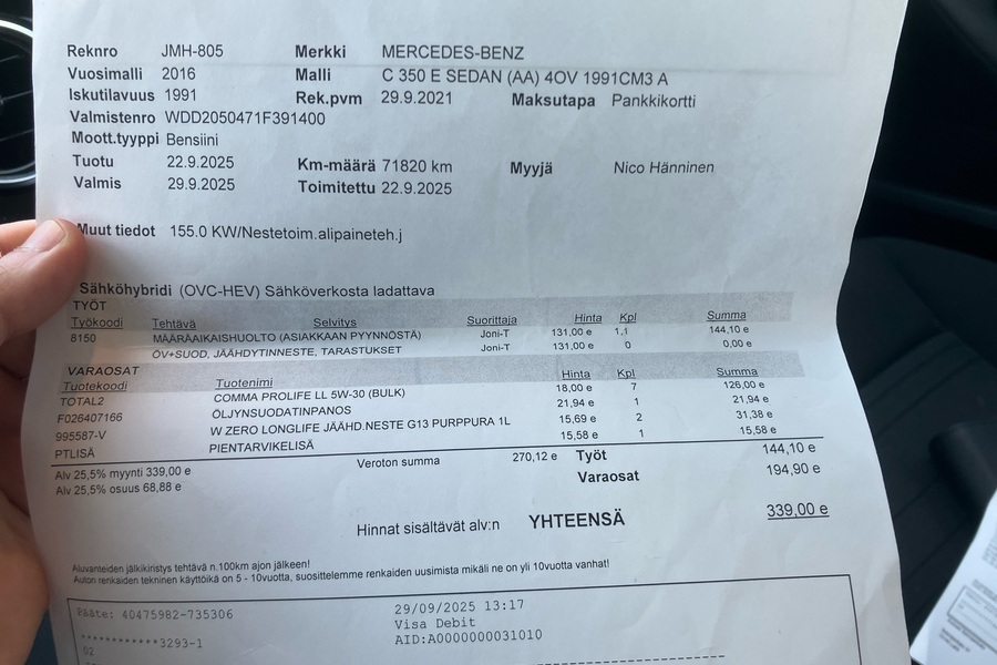 Mercedes-Benz C vaihtoauto