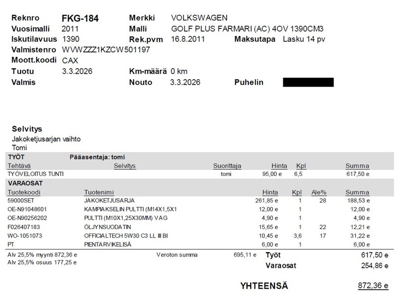 Volkswagen Golf Plus vaihtoauto